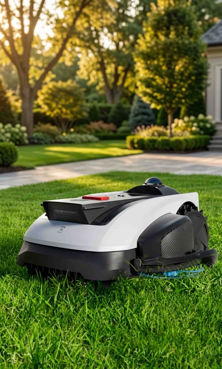 Robot tagliaerba ECOVACS GOAT al lavoro sul prato